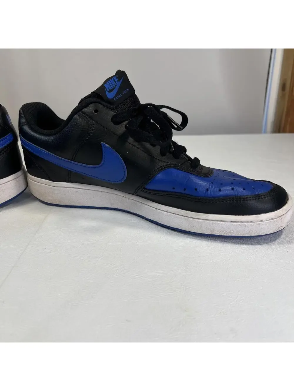 Nike Court Vision Low Men's Sneakers Black/Blue Size 10